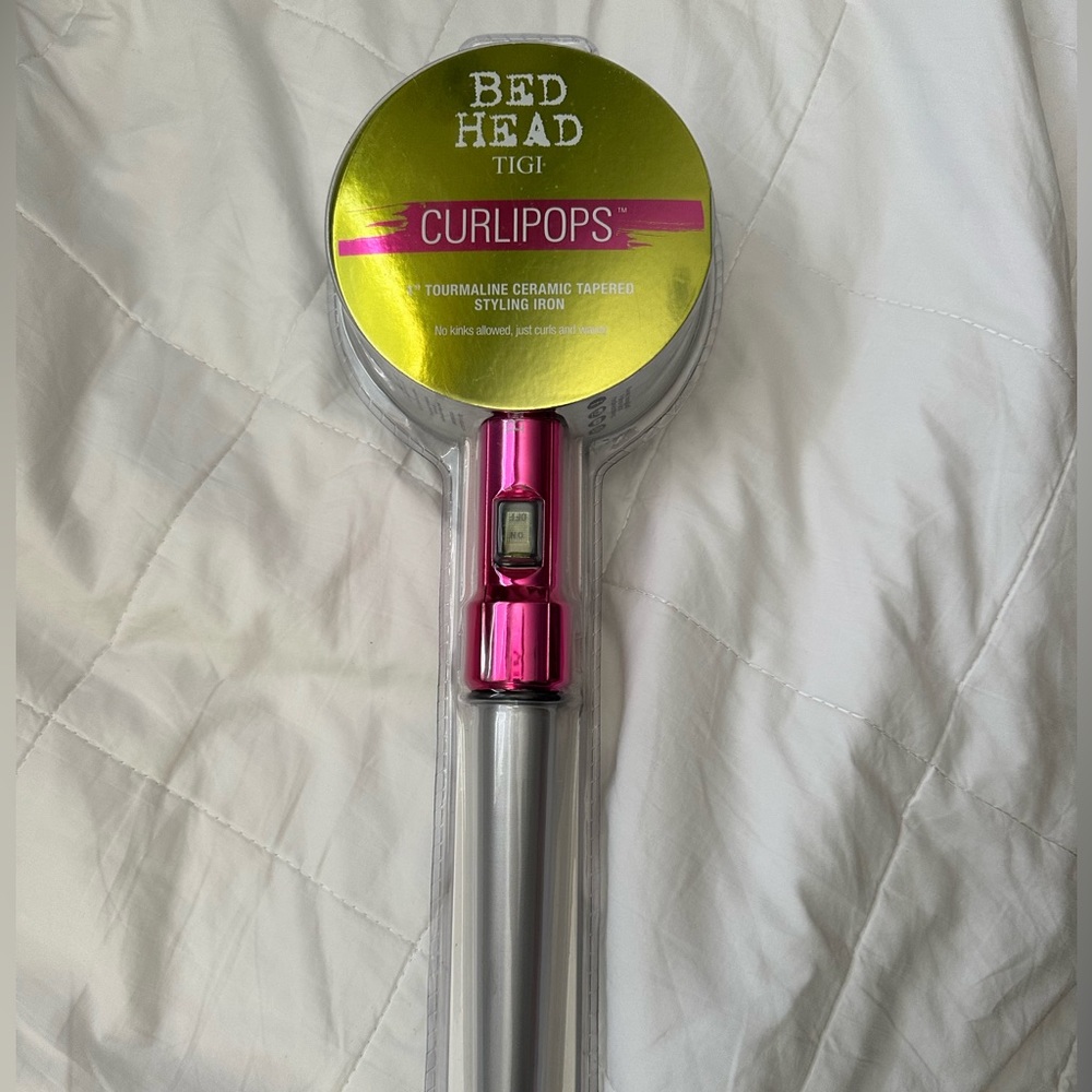 Curlipops 1'' Tourmaline + Ceramic Tapered Curling Wand